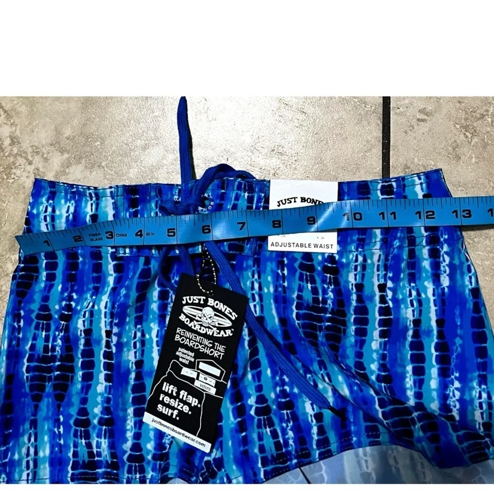 Just Bones Blue Swim Shorts